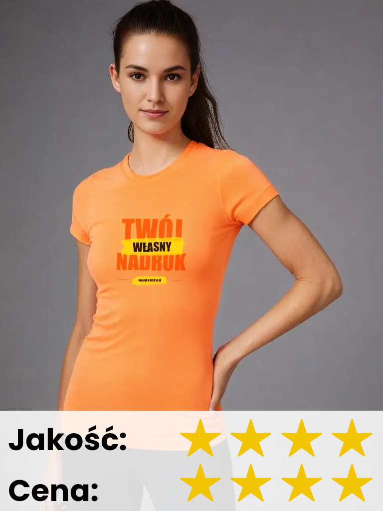 Damska koszulka sportowa z nadrukiem