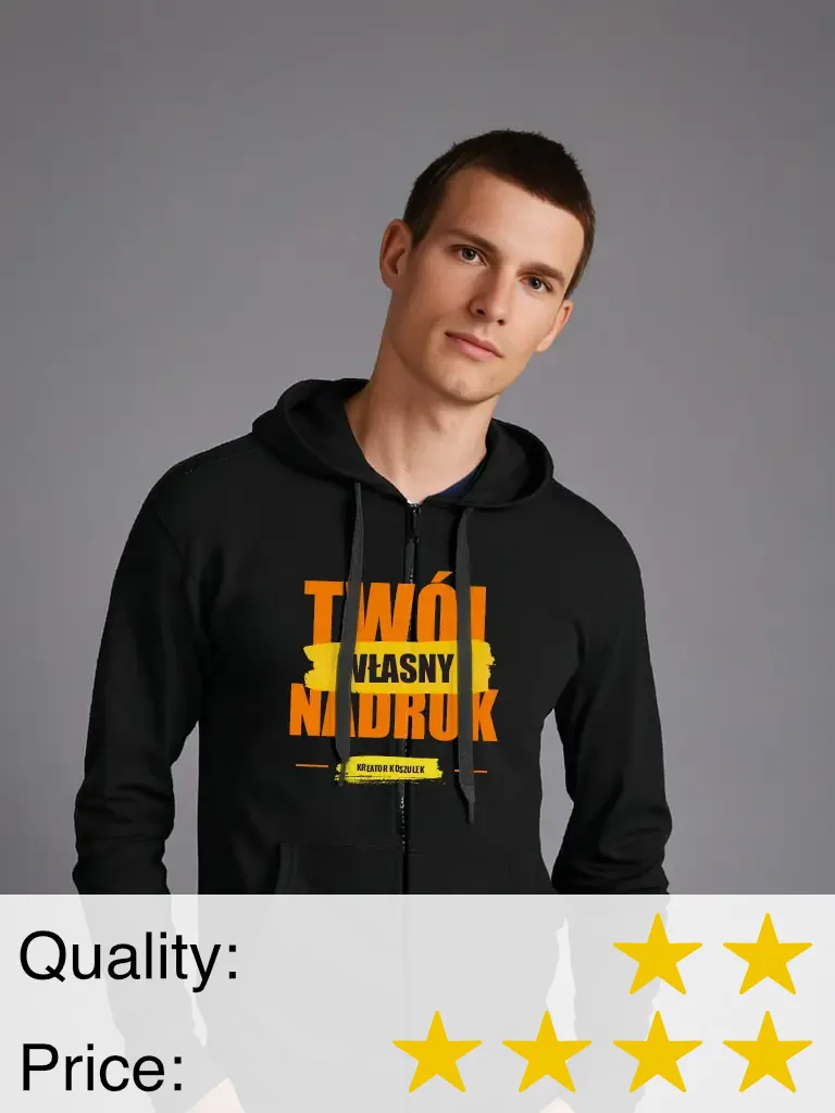 Men's zip-up sweatshirt with print