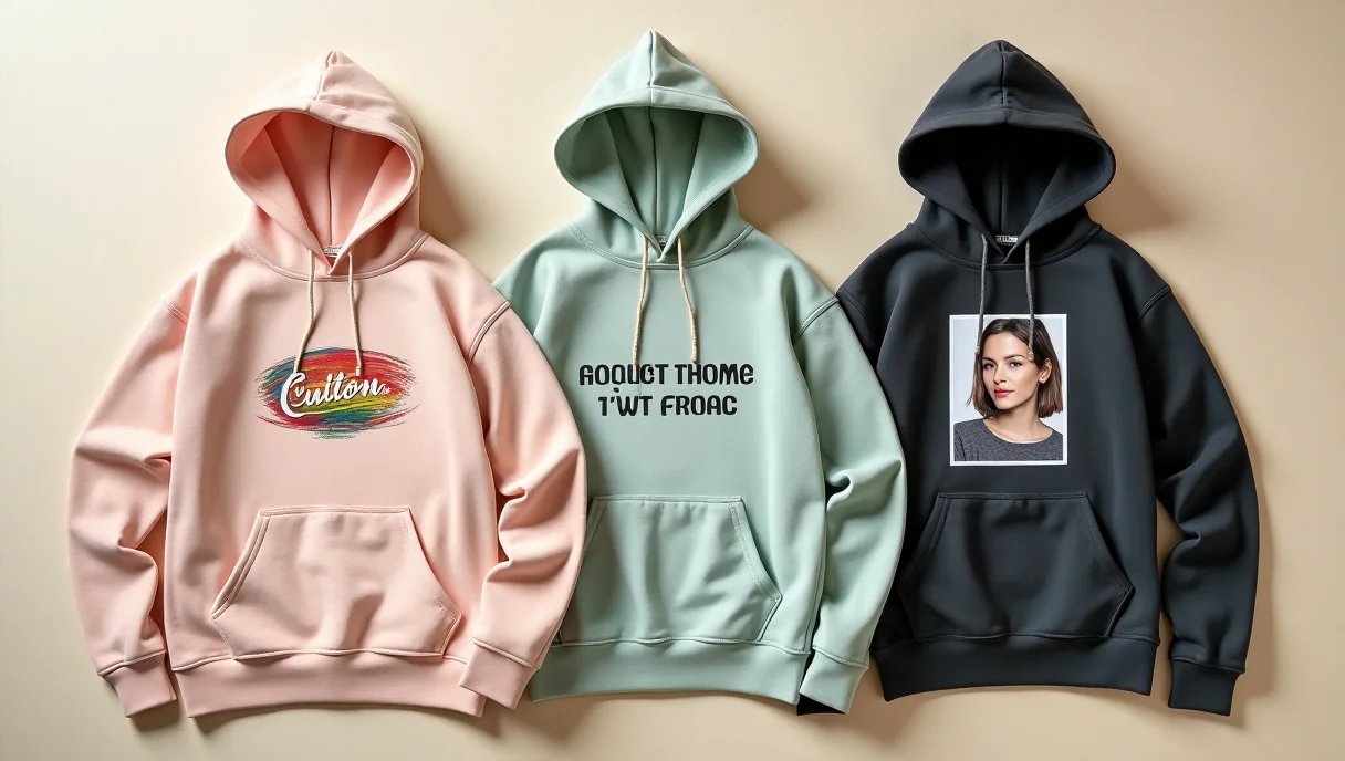 Bluzy z własnym nadrukiem - kaptur, rozpinana, crewneck
